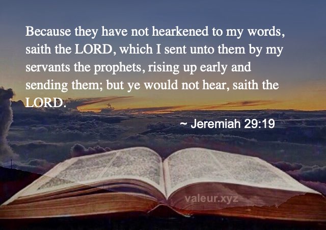 Jeremiah 29:19