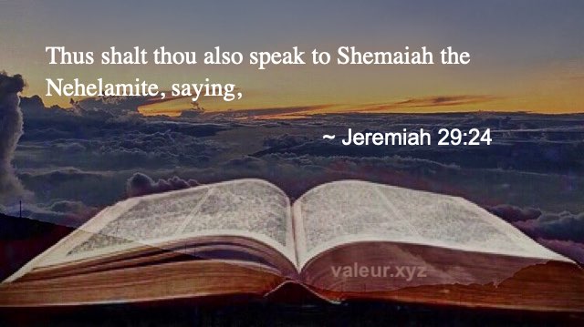 Jeremiah 29:24