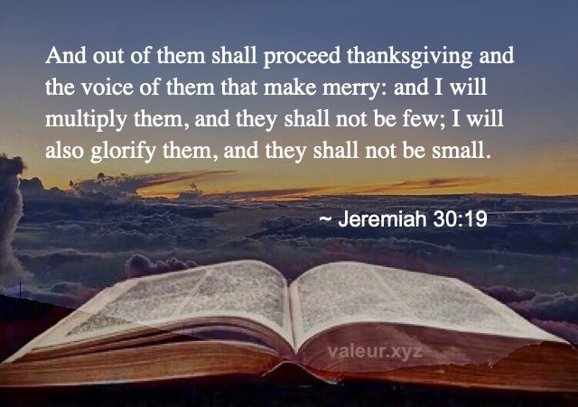 Jeremiah 30:19