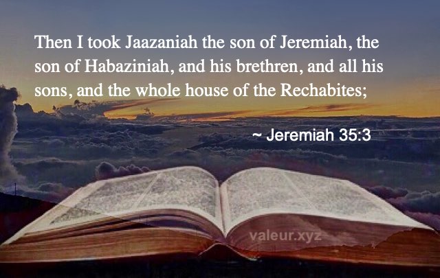 Jeremiah 35:3 Jeremiah 35:3