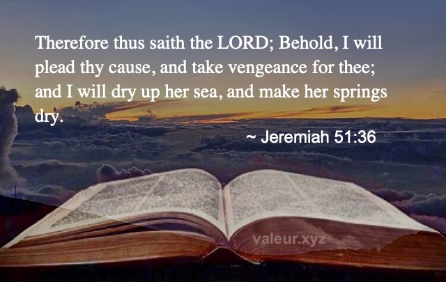 Jeremiah 51:36