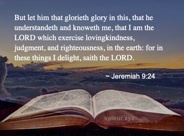 Jeremiah 9:24