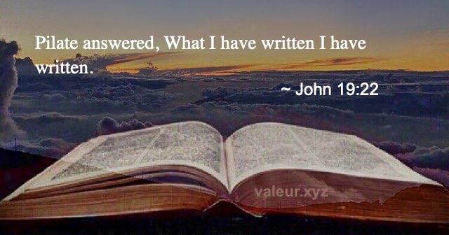 John 19:22 John 19:22