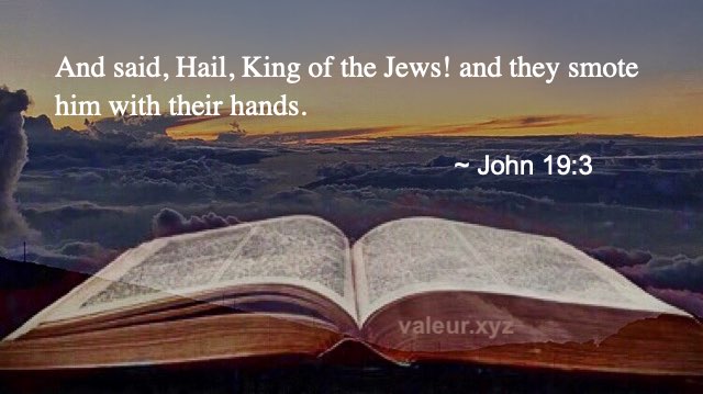 John 19:3 John 19:3