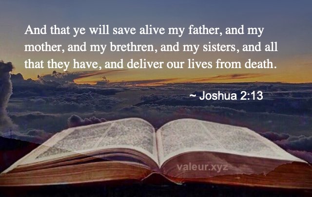Joshua 2:13 Joshua 2:13