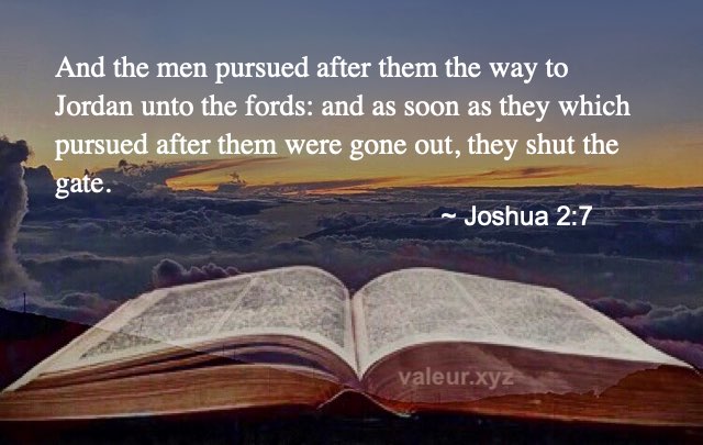 Joshua 2:7 Joshua 2:7