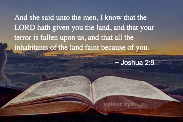 Joshua 2:9 Joshua 2:9