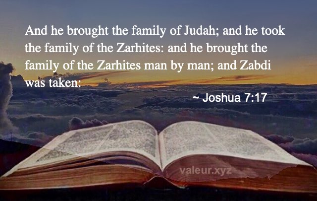 Joshua 7:17