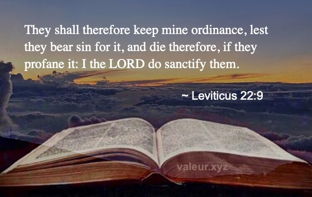 Leviticus 22:9 Leviticus 22:9
