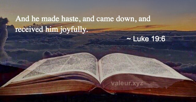 Luke 19:6
