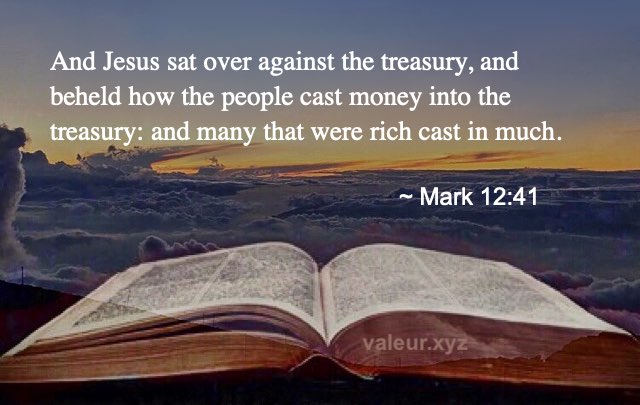 Mark 12:41
