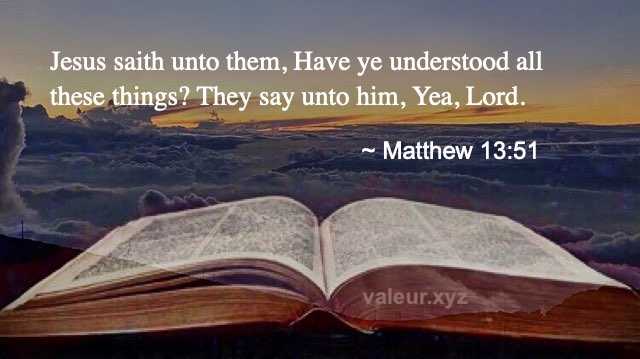 Matthew 13:51