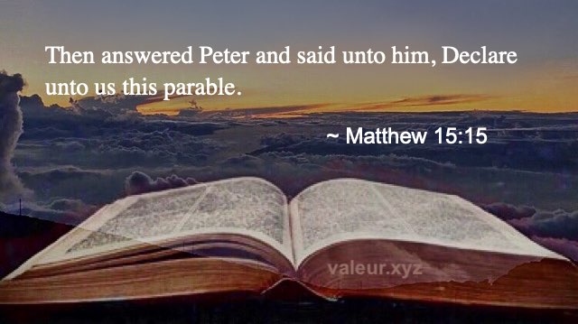 Matthew 15:15