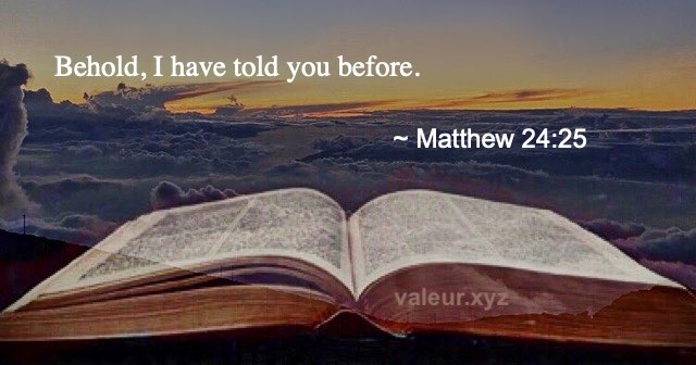 Matthew 24:25