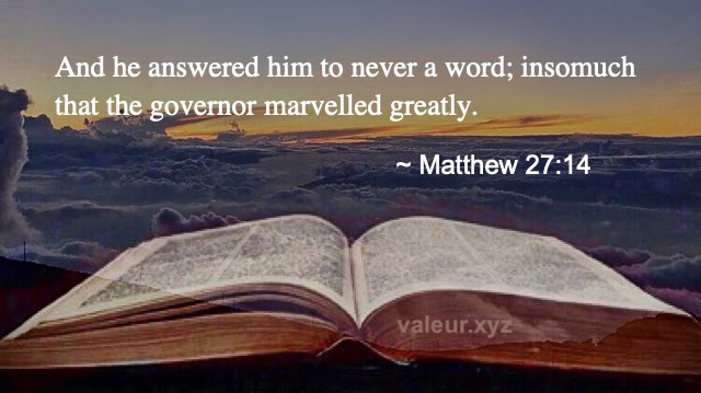 Matthew 27:14