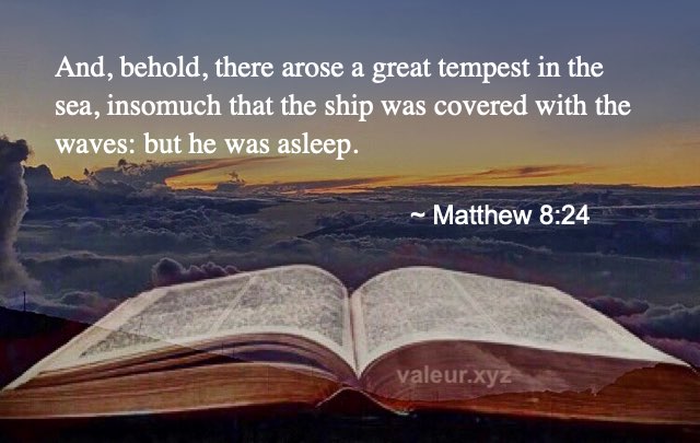 Matthew 8:24 Matthew 8:24
