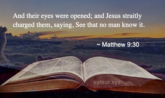 Matthew 9:30