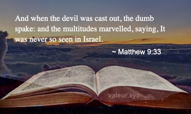 Matthew 9:33